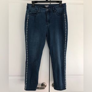 Martha Stewart Jeans w/ Pearl Detail